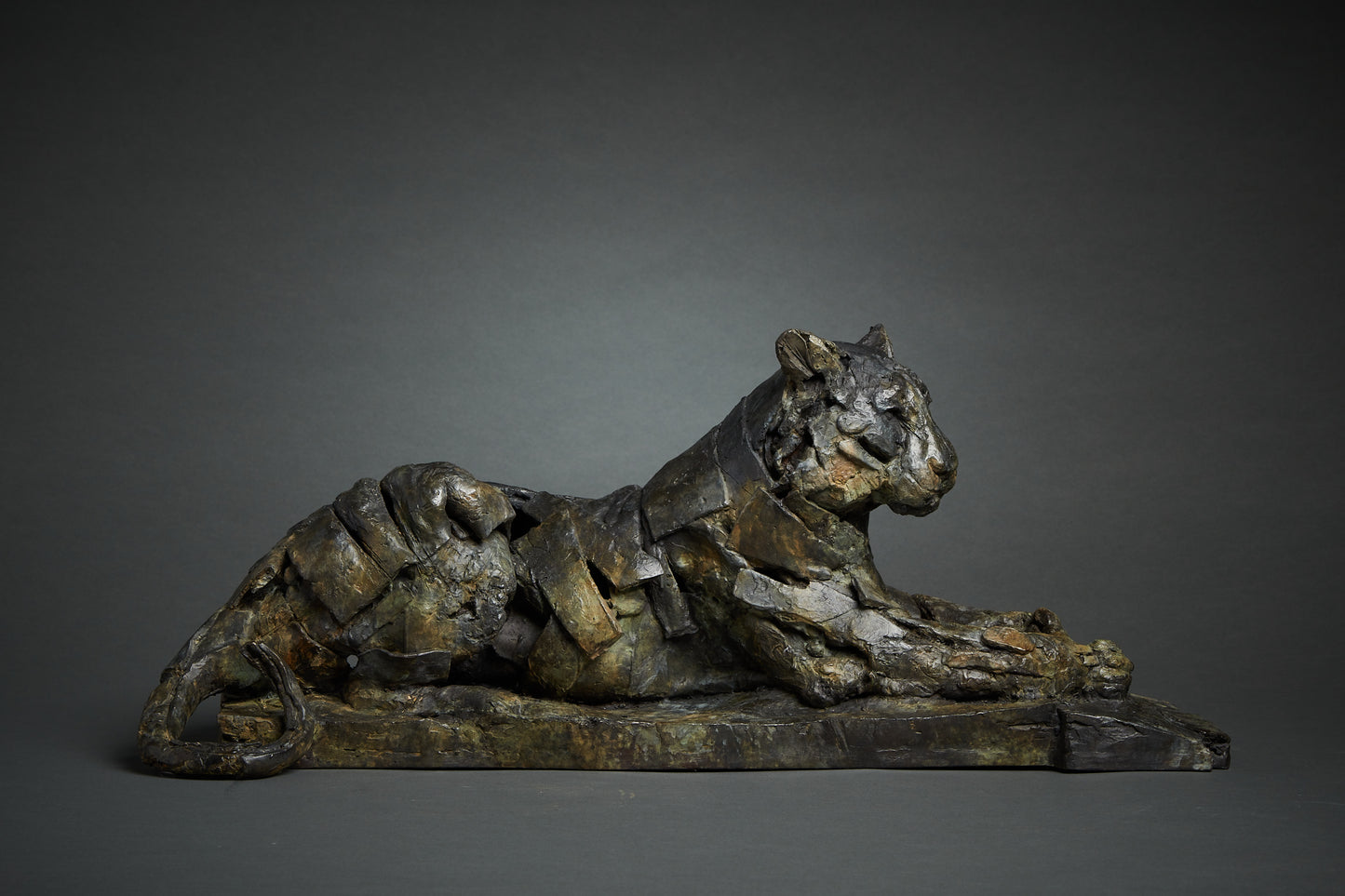 Fred Gordon Resting Tiger sculpture