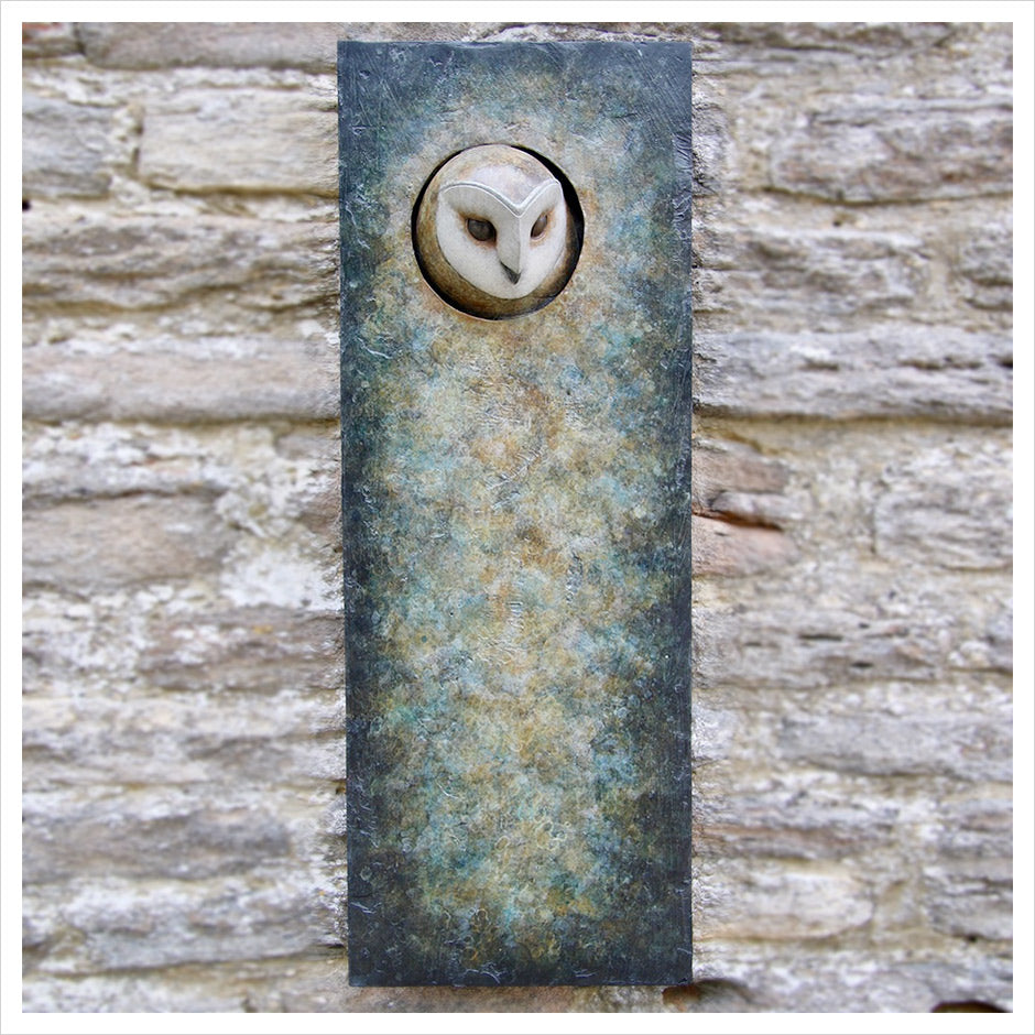 Barn Owl Plaque by Adam Binder