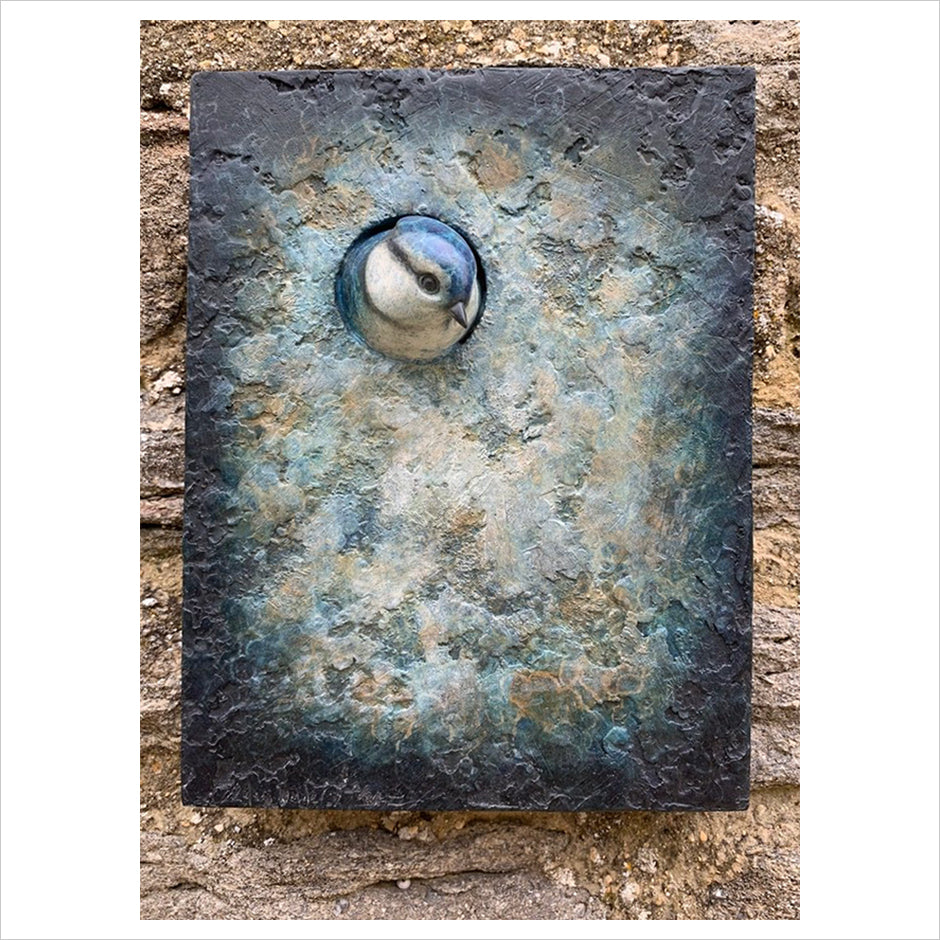 Short Blue Tit Plaque