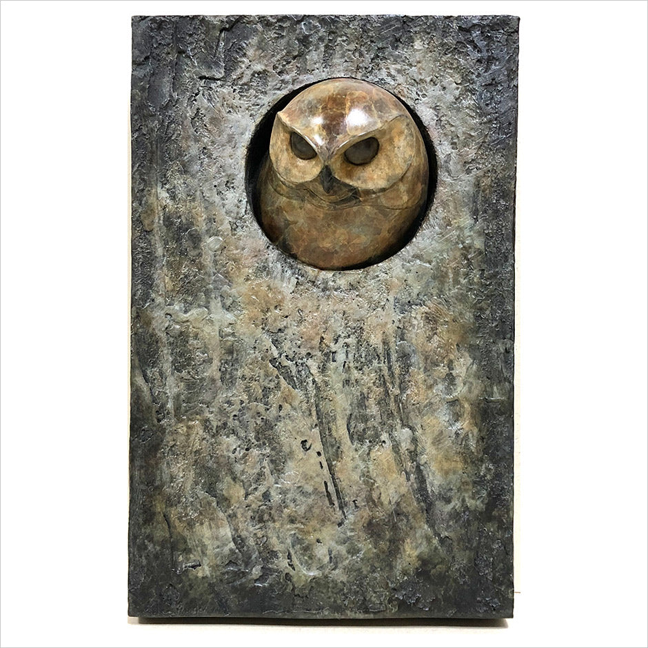 Small Little Owl Plaque by Adam Binder