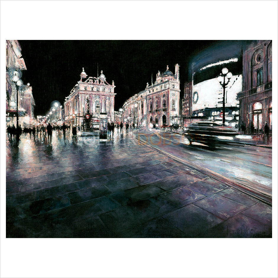 Picadilly Circus by Night by Alena Carvalho
