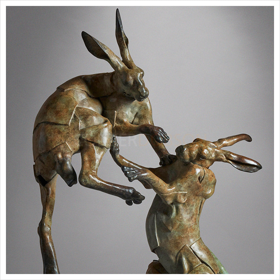 Boxing Hares by Fred Gordon