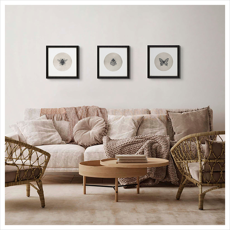 Bumblebee, Swallowtail Butterfly, and Ladybird by Guy Allen