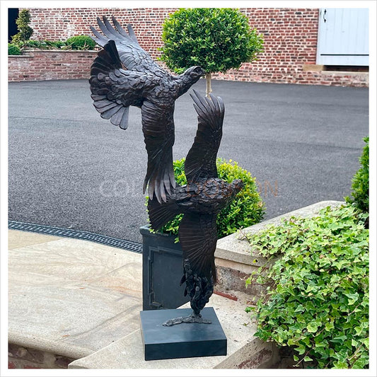 Brace of Grouse in Flight by William Montgomery