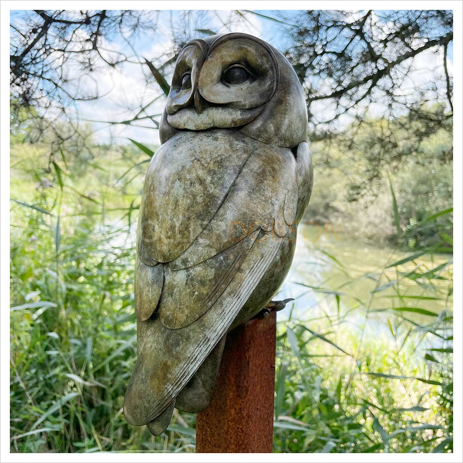 Tawny Owl on a Post by Adam Binder