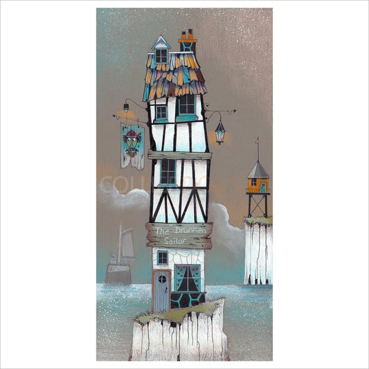 Gary Walton The Drunken Sailor art print mounted
