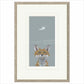 Framed artwork of a fox with a feather on a light blue background, featuring the brand 'Fine Cell Work'.