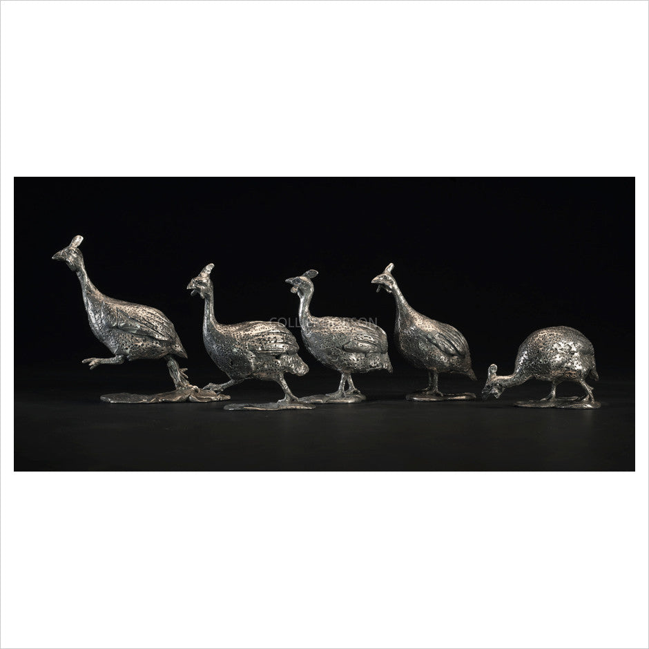 Guinea Fowl Group (Silver) by Hamish Mackie