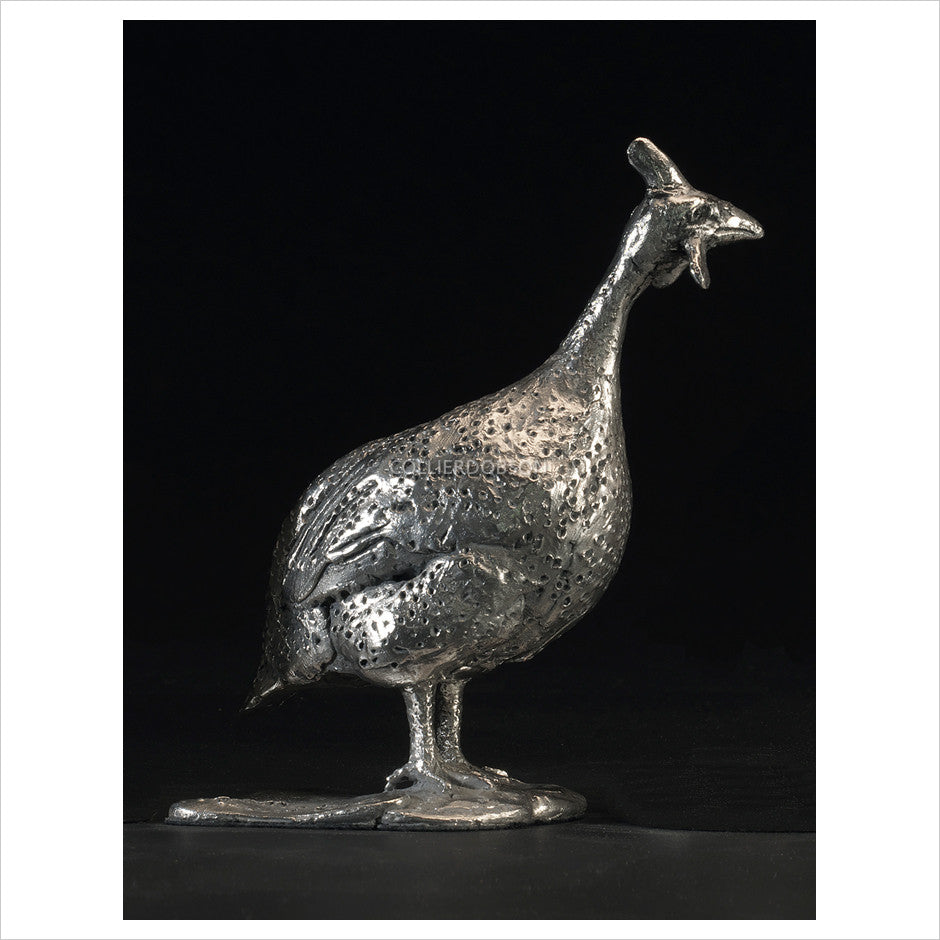Guinea Fowl - Looking (Silver) by Hamish Mackie