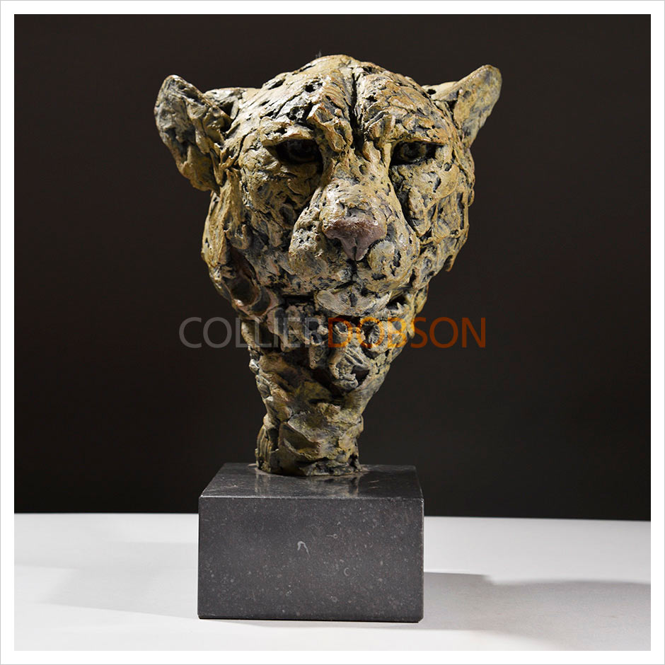 Cheetah Head Study (Mud Original) by Hamish Mackie