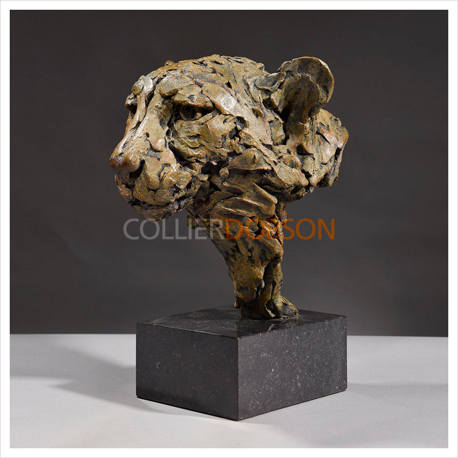 Cheetah Head Study (Clay Original) by Hamish Mackie
