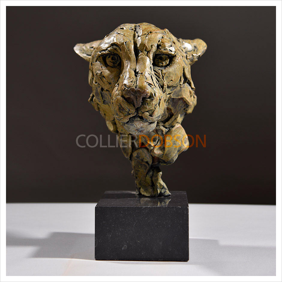 Cheetah Head Study (Plasticine Original) by Hamish Mackie