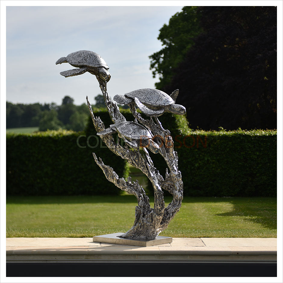 Turtles - Stainless Steel by Hamish Mackie