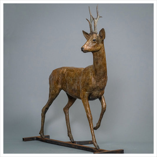 Roe Buck Standing - Life Size by Jenna Gearing